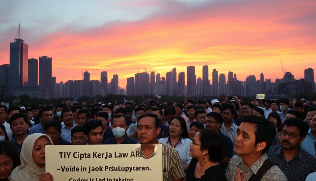 opini publik UU Cipta Kerja