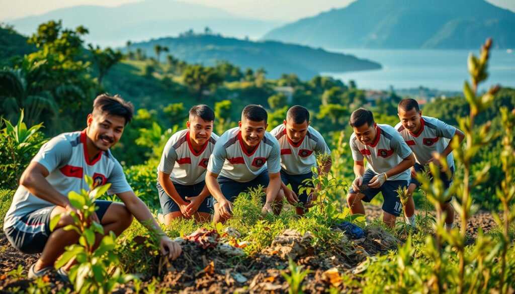 Timnas Indonesia peduli lingkungan