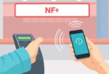 Ilustrasi teknologi NFC pada smartphone yang digunakan untuk pembayaran digital