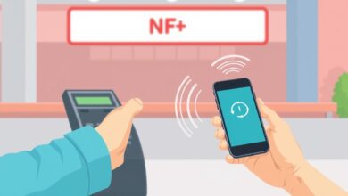 Ilustrasi teknologi NFC pada smartphone yang digunakan untuk pembayaran digital